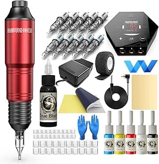 Kit Tattoo Gun Kit Cartridge Tattoo Machine Kit for Beginners Rotary Tattoo Machine Kit Tattoo Supplies WTK100