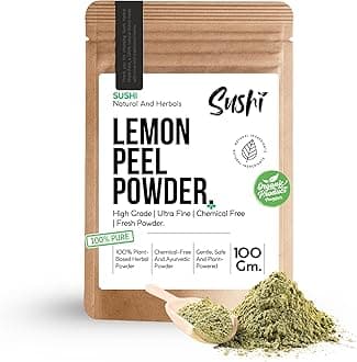 Sushi Lemon Peel Powder | 100% Pure & Organic | Natural Skin Brightening & Detox | Rich in Vitamin C & Antioxidants (Pack of 1 | 100gm)