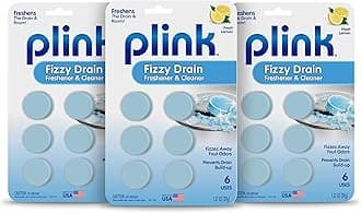 Fizzy Drain Freshner, Prevents Buildup and Maintains a Clear Drain, Removes Drain Odor, Lemon Scent, Fresh Lemon, 6 Count (Pack of 3)