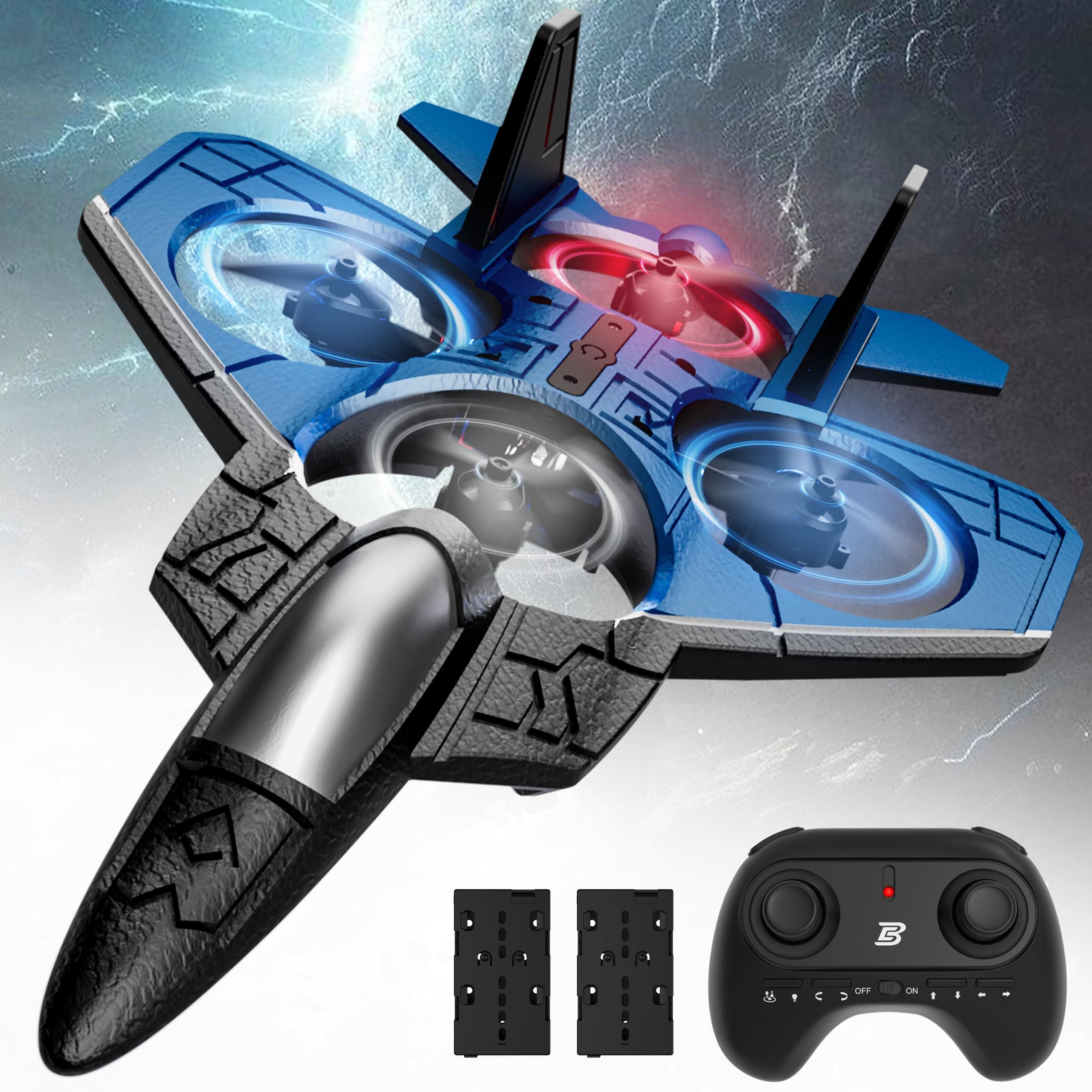 RC Plane丨F-22 Raptor Mini Airplane, Remote Control Jet Plane Stunt Drone, Ready to Fly Fighter for Adults & Kids Toy with Light Gift for Beginner
