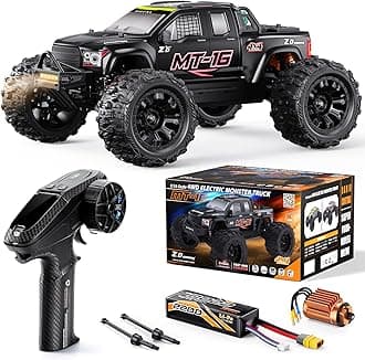 MT-16 1/16 Brushless Fast RC Cars 4X4 for Adults Fast 50 MPH,High Speed RC Car 4WD, Off Road Remote Control Truck,All Terrain RC Truggy for Snow,Sand & Mud Compatible with 3S Battery,Suitable as Gift