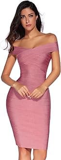 meilunWomen's Rayon Strap V-Neck Bandage Bodycon Party Dress
