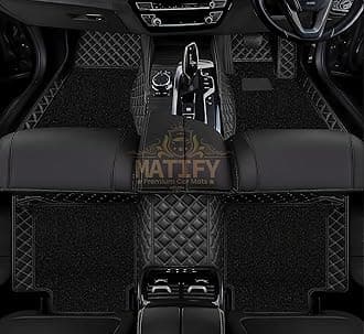 7D Double Stitch Car Floor Mat for Mahindra BE 6E 2025 Onwards | 7 Layer Double Stitching Premium Faux Leather Custom Fitted Car Foot Mats | All Weather Antslip Mats - Full Black