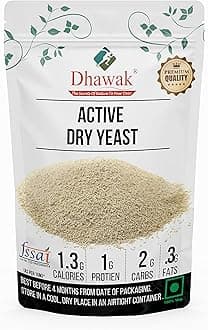Dhawak Active Dry Yeast Powder, Instant Yeast, Yeast for Baking Pizza, Yeast for Breads, Dry Yeast (100)