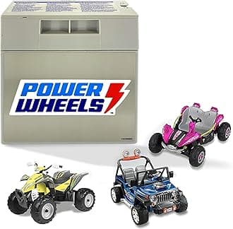 12-Volt Battery | Fits 12V Power Wheels Battery | Replacement Part 1001175653, 00801-0638, 00801-1869 | Replaces All Gray Rechargeable 12V Kids Car Batt - 12 Volt 12 Ah