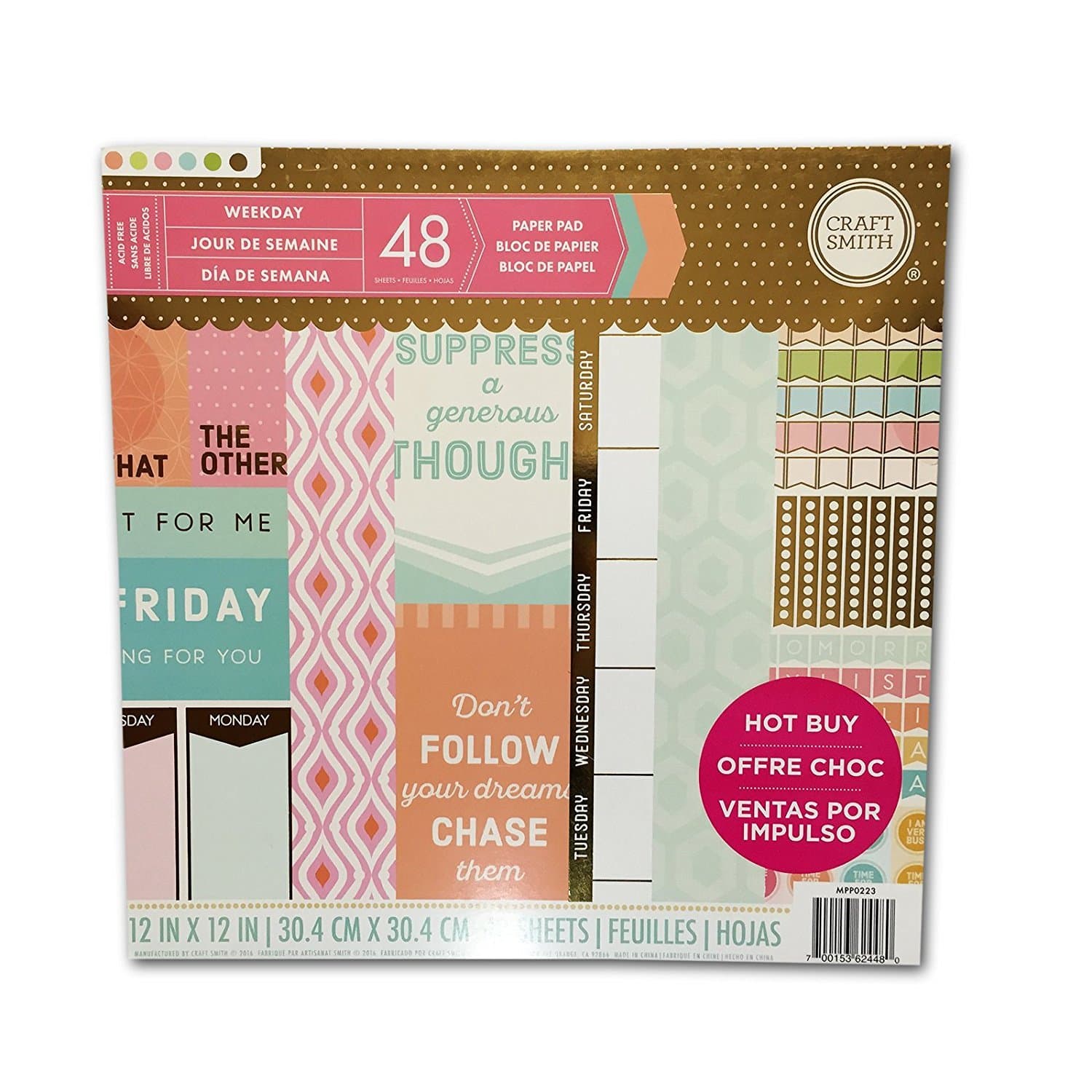 Craft Smith Weekday Paper Pad