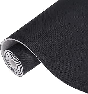 Auto Headliner Fabric Mesh Type 60inx55in with Foam Backing Interior Replacement Headliner Material, for All Vehicles RV Boat Home Roof Upholstery Fabric, Black