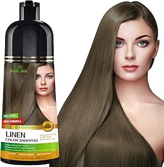 Herbishh Hair Color Shampoo For Gray Hair – Natural Hair Dye Shampoo – Colors Hair In Minutes–Long Lasting–500 Ml–3-In-1 Hair Color–Ammonia-Free | Herbishh (Linen)