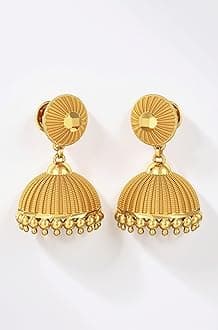 22k Yellow Gold Jhumki Earrings for Women