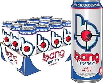 Bang Energy Star Blast, Sugar-Free Energy Drink, 16 Ounce | Pack of 12