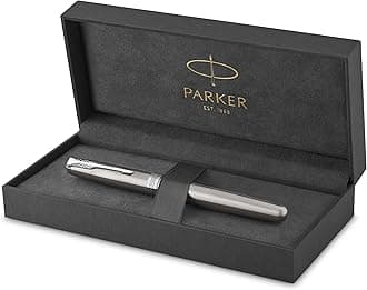 Sonnet Rollerball Pen | Stainless Steel with Palladium Trim | Fine Point Black Ink | Gift Box
