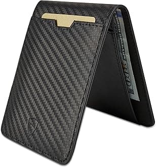 Manhattan Slim Minimalist Bifold Wallet and Credit Card Holder with RFID Blocking and Ideal for Front