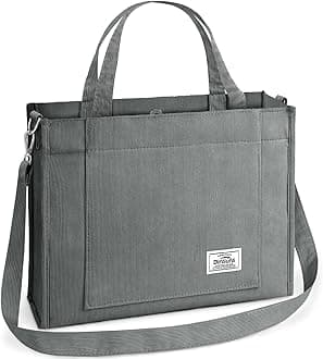 BINSUNSCorduroy Tote Bag for Women Small Satchel Bag Mini Tote Bag Aesthetic Crossbody Handbag - School Work Travel Shopping