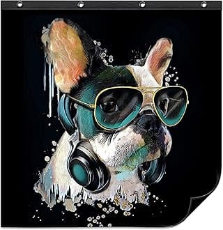 CHOOVEEON Art Sound Absorption Sheet,Acoustic Foam Panels,Decorative Sound Dampening Blanket,Sound Absorbing Curtain,Sound Proofing Sheet For Wall (96"x48"Inch) (48"x48"-20MM, Bulldog)