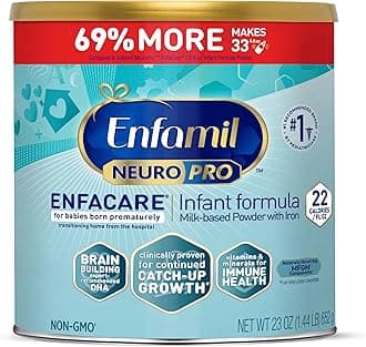 NeuroPro EnfaCare High Calorie Premature Baby Formula, Milk-Based with Iron, Brain-Building DHA, Vitamins & Minerals for Immune Support, easy-to-digest proteins, Baby Milk, 23 Oz Can