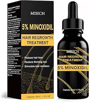 5% Minoxidil for Men and Women, Biotin Hair Growth Serum Oil, Natural Hair Loss Regrowth Treatment for Thicker, Fuller Hair 50ml