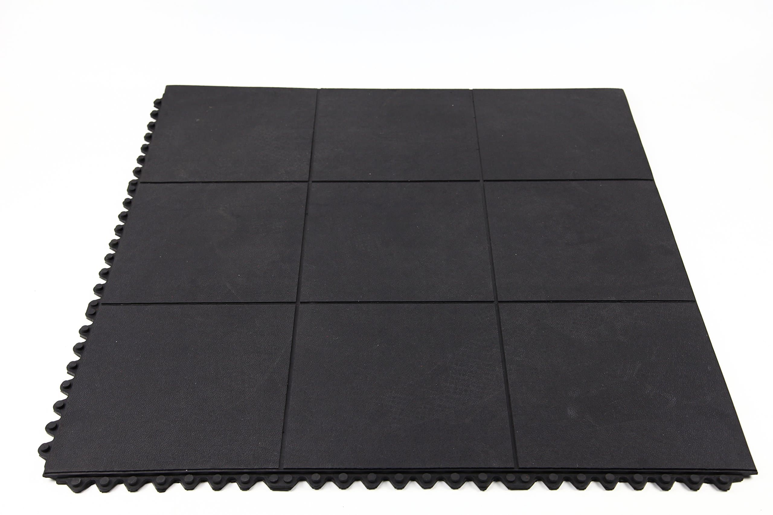 IncStores 5/8 Inch Thick Evolution Rubber Interlocking Floor Tiles | Flexible Rubber Floor Tiles for a Stronger and Safer Basement, Home Gym, Shed, or Trailer