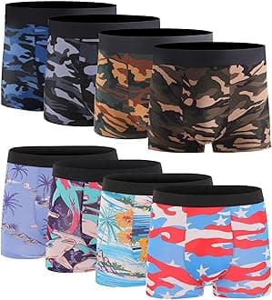 Men's Underwear Boxer Briefs Bamboo Viscose Trunks Soft Comfortable Multipack