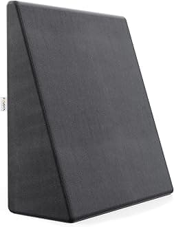 Memory Foam Wedge Pillow | 2 Years Warranty | Wedge Cushion for Back Support, Acid Reflux, Snoring, GERD, Leg Elevation, Pregnancy (Velvet Dark Grey, Medium 7" Height)