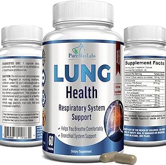 Yummyvite Lung Support Supplement, Cleanse & Detox Formula, Health For Clear Lungs, Comfortable Breathing, Bronchial Health, 60 Capsules