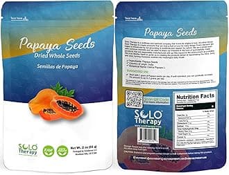 Papaya Seeds, Dried Whole Seeds, 2 oz (56 g), Raw, Natural (2 ounces (56 grams))