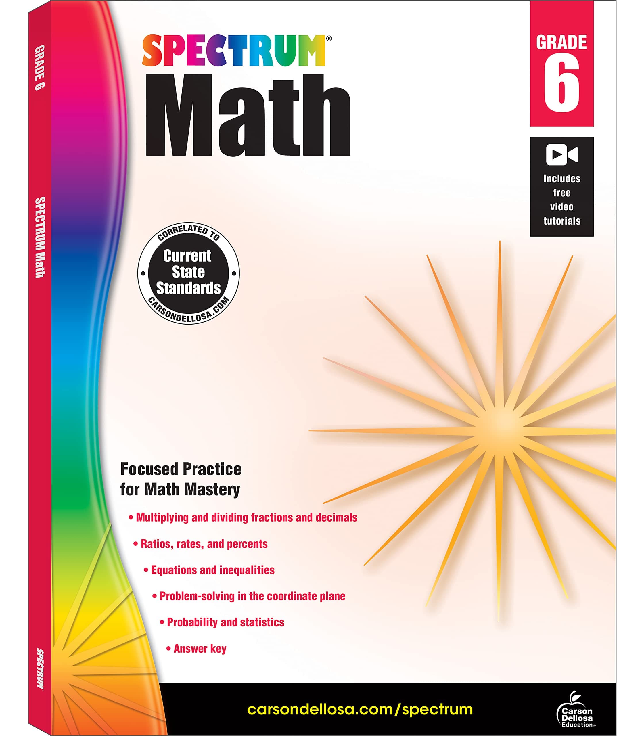 Carson-Dellosa Spectrum Math Workbook, Grade 6