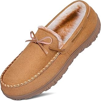 - Mens Slippers Indoor Outdoor Memory Foam House Shoes Anti-Slip Moccasins Slippers for Men