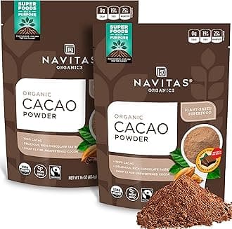 Cacao Powder, 16 oz. Bags (Pack of 2) — Organic, Non-GMO, Fair Trade, Gluten-Free (19-002)
