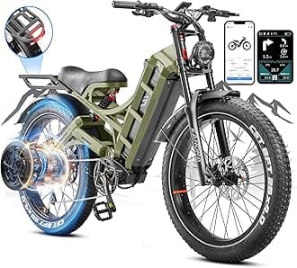 Romeo Pro/Ⅱ 60Ah Peak 1600W/Dual Motor 2500W/3000W Electric Bike for Adults, 200 Miles Long Range Ebike Fat Tire Electric Bike, Full Suspension Electric Mountain Bike UL2849