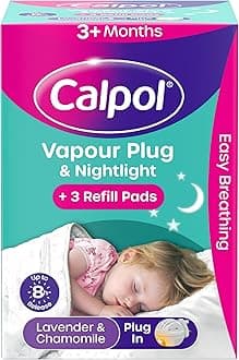 Vapour Plug Nightlight Lavender Chamomile 3+ Months (Orange Light)- Plug and 3 refills