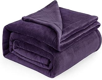 Bedsure Fleece Blanket King Size - Soft Cosy Fluffy Throw Blankets for Bed, Warm Large Throws for Audlts, Purple, 270x230 cm
