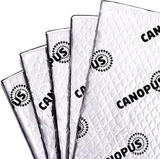 CANOPUS Professional Car Sound Deadening Self Adhesive Mat 80 mil, 5 sqft, Pack of 5 Sheets, Butyl Sound Deadener Mat, Audio Car Noise Dampening Material for Trunk, Door, Floor and Ceiling, Silver