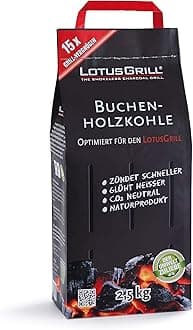 Beech Charcoal 2.5 kg Specially developed for smokeless charcoal grills/table grills