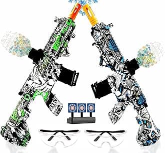 2 Pack Electric Gel Ball Blaster, Orby Gel Ball Blaster, for Orbeez with 60,000 Eco-Friendly Orby,forOutdoor Games Toy- Ages 14 +