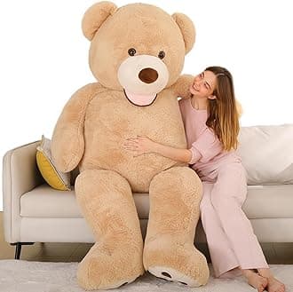Big Stuffed Animal - 6 Feet Giant Plush Teddy Bear - Adorable and Fluffy Jumbo Teddy for Girlfriend, Boyfriend, Wife - Brown
