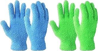Evridwear Microfiber Auto Dusting Cleaning Gloves for House Cleaning