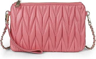 befenWomen's Genuine Italian Leather Wristlet Clutch Wallet Purse, Gold Zipper