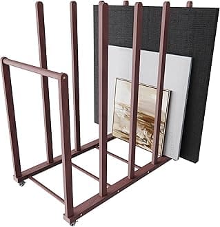 Art Storage Rack, Art Canvas Storage, Art Drying Rack, Canvas Boards Rack Art Storage with Handle & Caster Wheels for Drawing Board, Panel, Paper Pad for Art Studios, Artworks, Gallery