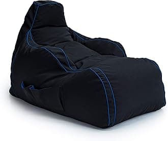 Game Over Video Gaming Bean Bag Lounger Chair | Indoor Living Room | Side Pockets for Controllers | Headset Holder | Ergonomic Design for Relaxed Gamer (Soul Reaper)