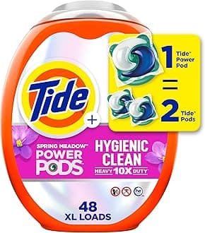 Hygienic Clean Heavy 10x Duty Power PODS Laundry Detergent Soap Pods, Spring Meadow, 48 count, For Visible and Invisible Dirt
