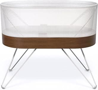 SNOO Smart Sleeper Baby Bassinet - Bedside Crib with Automatic Rocking Motions and Soothing White Noise - Ideal for Newborn Babies to 6 Months - Natural Sleep Training - 9 Month Subscription Included