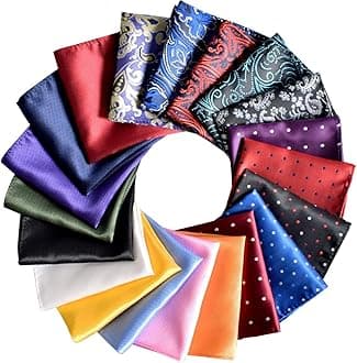 Pocket Squares for Men 20 Pack Mens Pocket Squares handkerchiefs Set Assorted Colors with Box