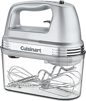 CUISINART HM-90BCS Brushed Chrome Power Advantage Plus 9-Speed Handheld Mixer with Storage Case.