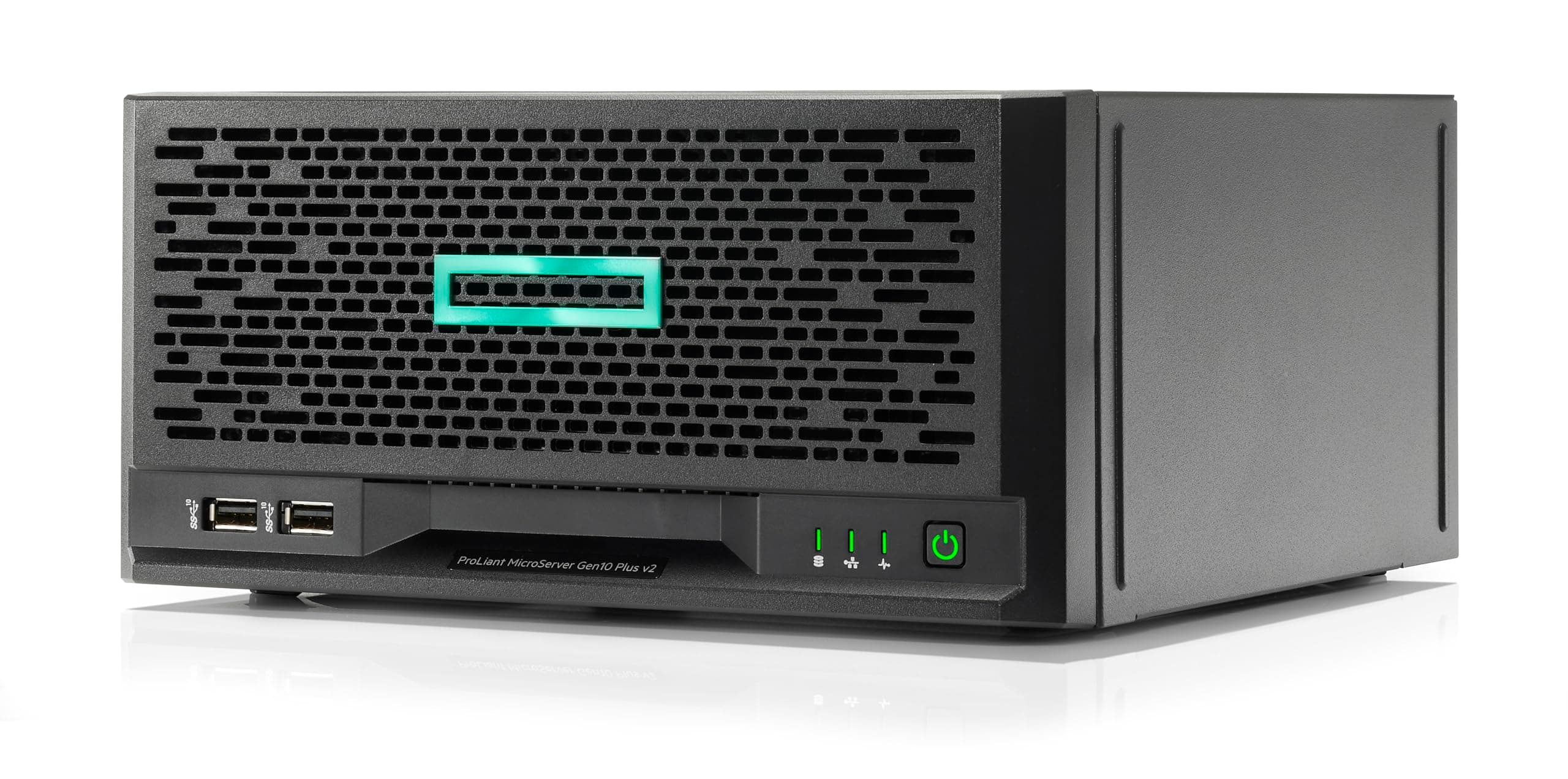 Hewlett Packard Enterprise ProLiant MicroServer Gen10 Plus v2 Tower Server w/one Intel Pentium G6405 Processor, 2‑core 1P 16GB‑U VROC 4LFF‑NHP 180W External PS (HPE Smart Choice P69102-005)