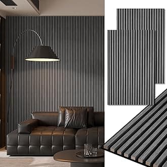 Art3d 2 Panel Wall Sound Absorption Panel Wood Wood Sound Absorbing Soundproofing Panels - Living Room, Bedroom, TV Background Wall, Office - 122x60 CM, Model Number 511SO