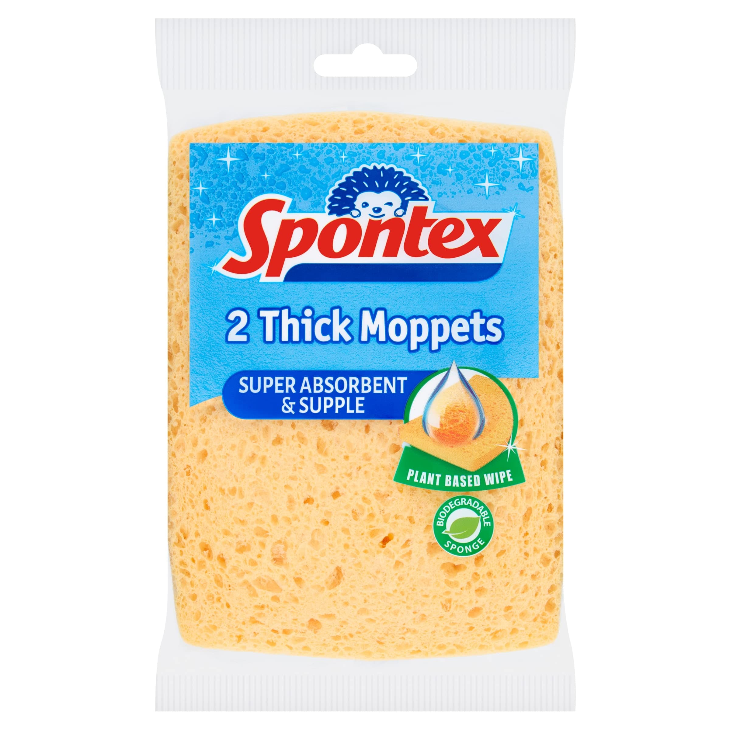 2 Thick Sponge Moppets, 16 x 12cm