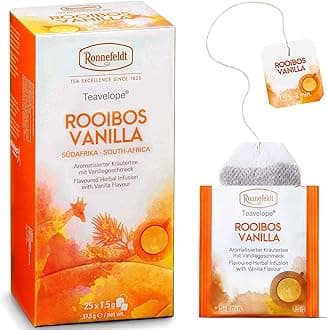 Ronnefeldt Teavelopes Rooibos Vanilla 25 Count (Pack of 1) Teabags - Rooibos Vanilla