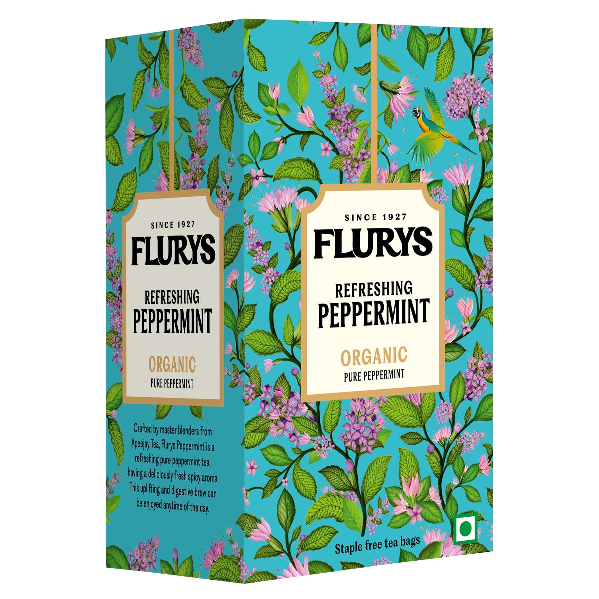 Ty-phoo Flurys Refreshing Organic Peppermint 20 Tea Bags, 24 Grams,herbal tea
