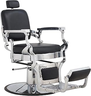 Vintage Barber Chair for Hair Stylist, Heavy Duty Barber Chair for Barbershop Classic, Reclining Hair Salon Chair, Tattoo Massage Spa Beauty Salon Equipment