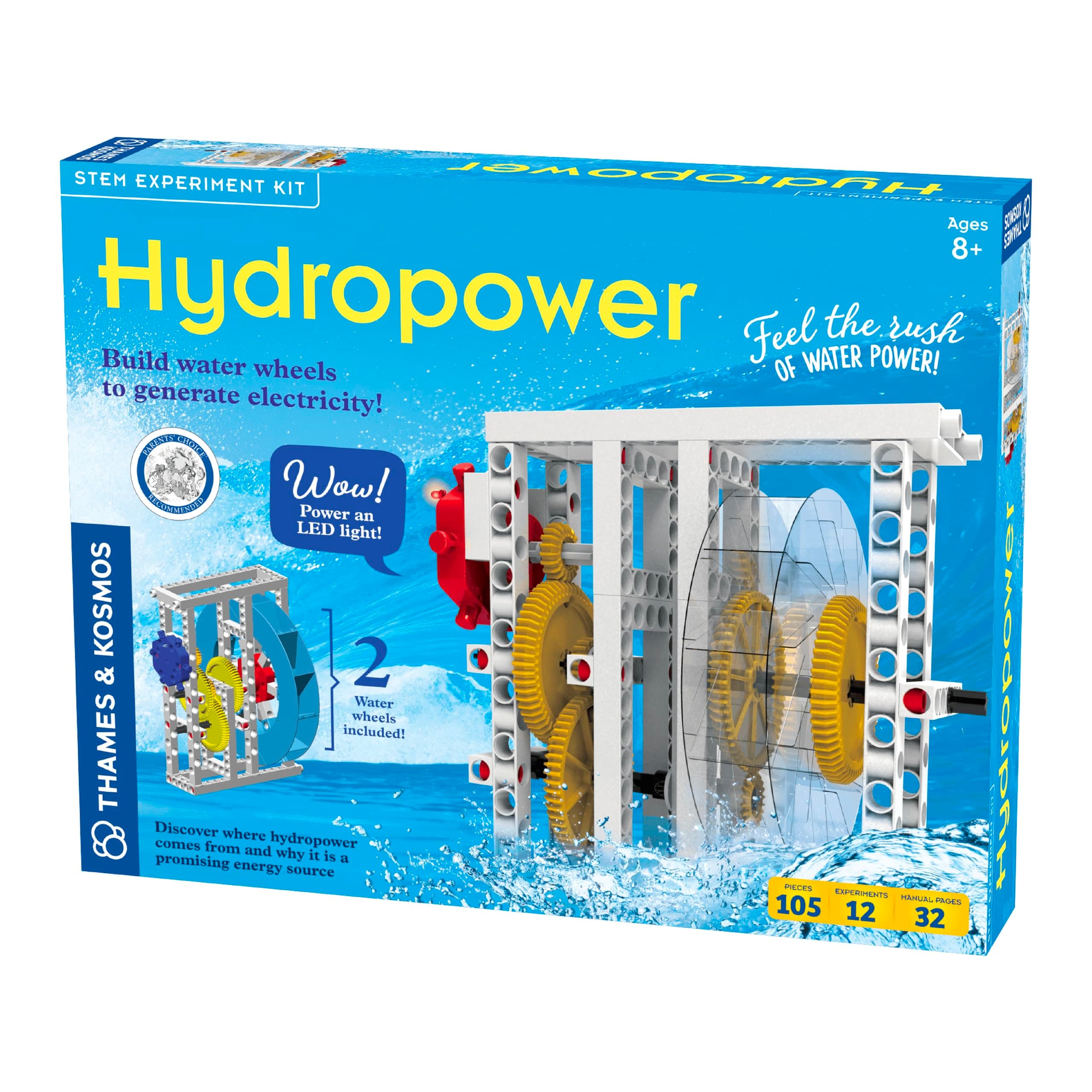 Thames & Kosmos Hydropower Science Kit | 12 Stem Experiments | Learn About Alternative & Renewable Energy, Environmental Science | Parents' Choice Recommended Award Winner